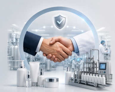 Trusted third-party cosmetic manufacturing partner in India with skincare production facility and quality assurance.