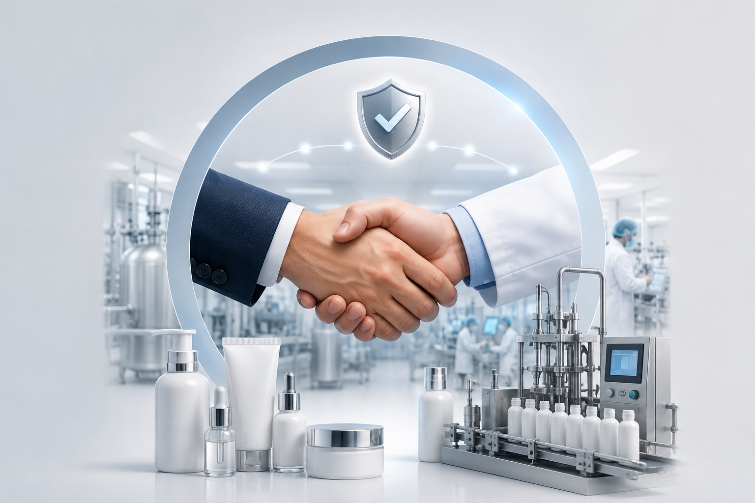 Trusted third-party cosmetic manufacturing partner in India with skincare production facility and quality assurance.
